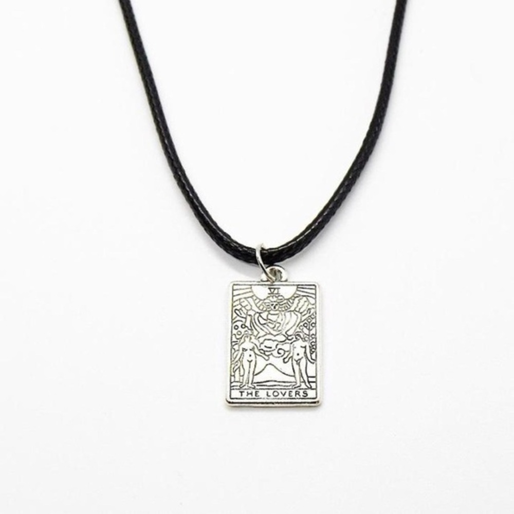 The Lovers Tarot Card Necklace